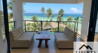 3 Bedroom Luxury Beachfront Furnished Apartment In Mombasa-Bamburi For Temporary Stay-18K- Ref-707