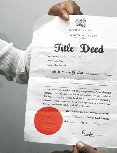 Costs and How to Do a a title deed or land search online on Ecitizen in Kenya